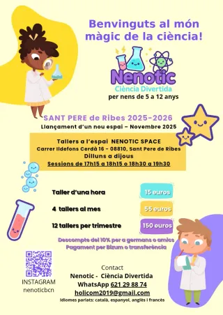 NENOTIC Tallers de ciència per nens de 4 a 12 anys