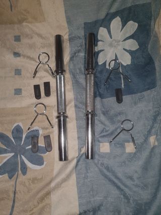 2 Barras Mancuernas + 4 Agarre