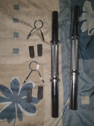 2 Barras Mancuernas + 4 Agarre
