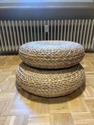Pouf Ikea in rafia (2 unità)