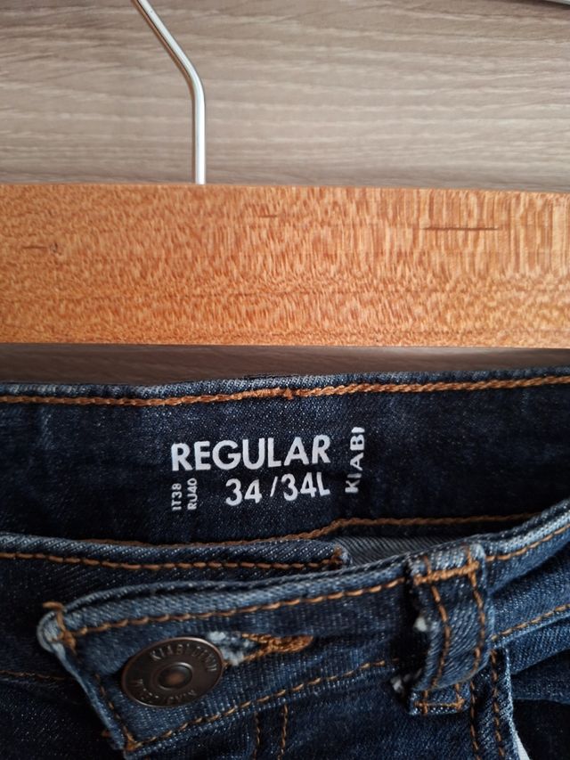 Pantalón vaquero Kiabi Regular azul oscuro W34/34L