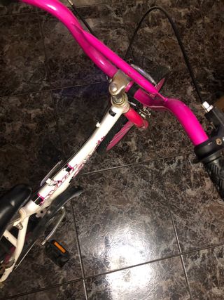 Bicicleta Niña Blanca y Rosa