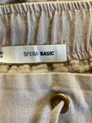 Pantalón de lino beige