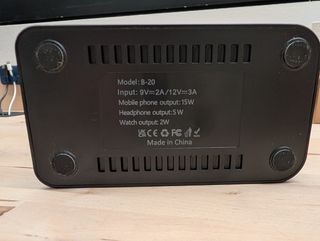 Base Carga Inalámbrica Teléfono/Reloj/Cascos