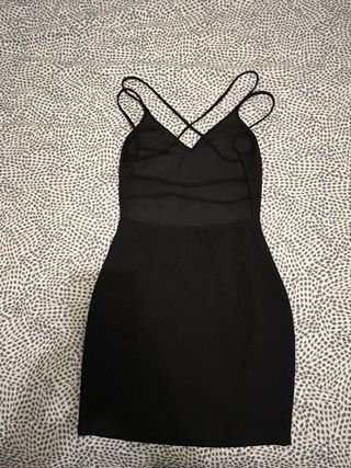 Vestido negro tirantes cruzados