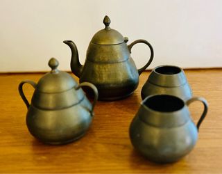 Set da caffè/tè in pura latta — Lochtolenaars