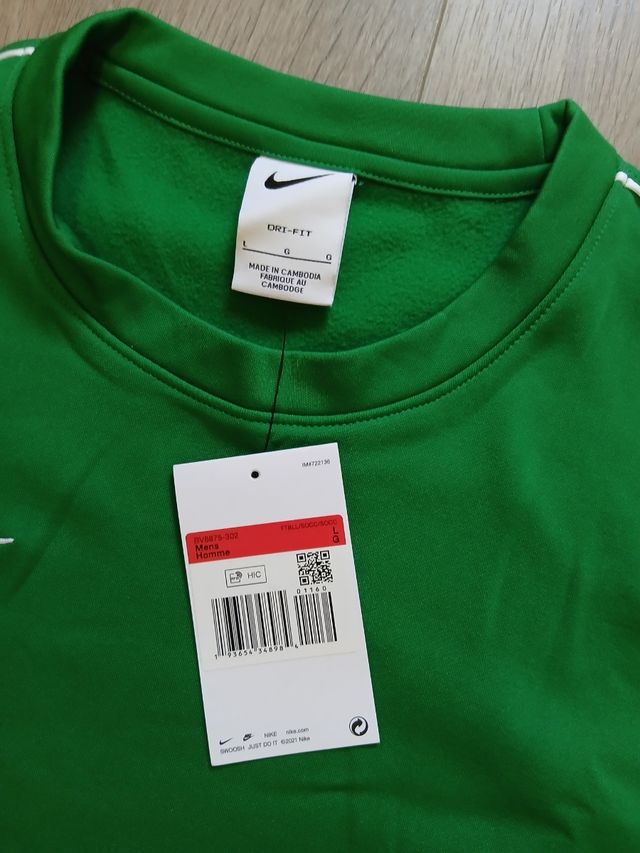 Sudadera Nike manga larga verde