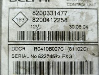 Centralita motor r0410b027c renault clio 169880