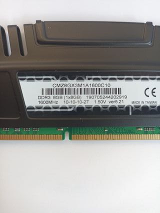 Corsair Vengeance DDR3 8GB 1600MHz CL10 RAM per PC