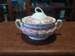 Sopera La Cartuja de Sevilla Rosa de 32cm de ancho