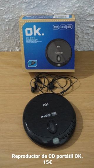 Reproductor CD Portátil OK. MP3