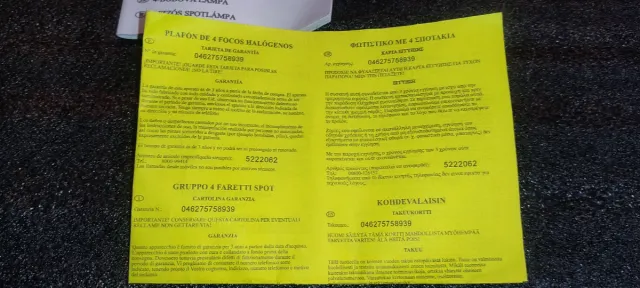 LÁMPARA LED Diseño 4 Lámparas NUEVO a ESTRENAR