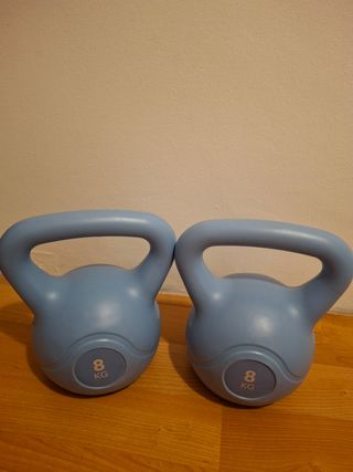 2 Mancuernas Rusas 8kg Azules