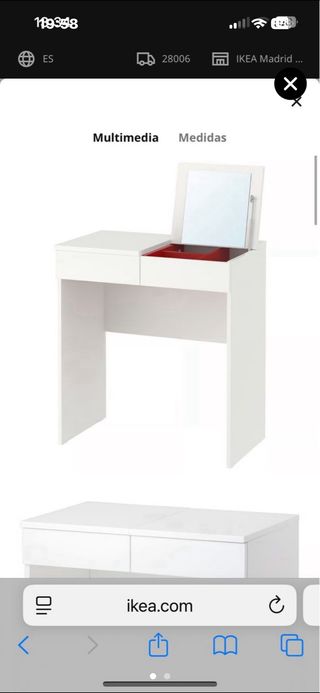 Tocador blanco y rojo
negociable cualquier cosa