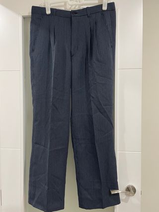 Pantalón de traje rayas hombre