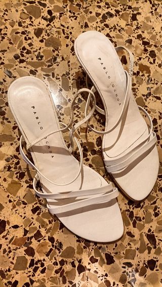 Sandalias Piel Blancas