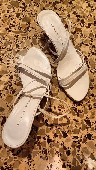 Sandalias Piel Blancas