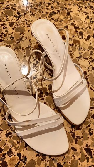 Sandalias Piel Blancas