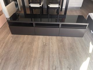 Mobile TV Ikea Linea Besta Nero Vetro