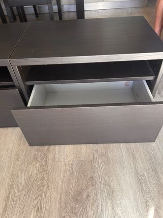 Mobile TV Ikea Linea Besta Nero Vetro