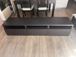 Mobile TV Ikea Linea Besta Nero Vetro