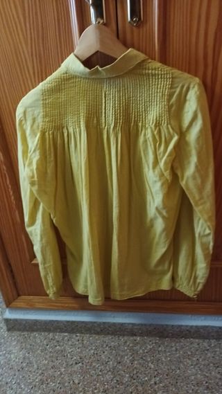 Blusa Massimo Dutti Amarilla Talla 38
