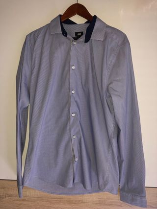 Camisa H&M Azul Rayas