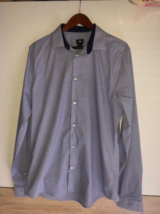 Camisa H&M Azul Rayas