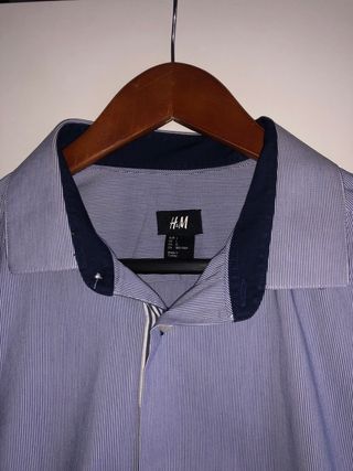 Camisa H&M Azul Rayas