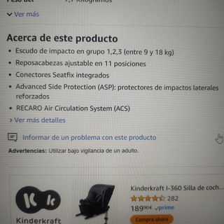 Silla de coche RECARO Monza Nova