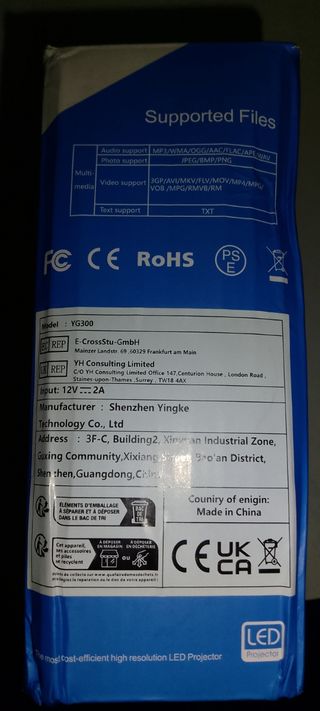 Proyector LED Blanco y Azul