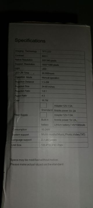 Proyector LED Blanco y Azul