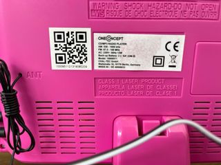 Radio CD infantil OneConcept rosa