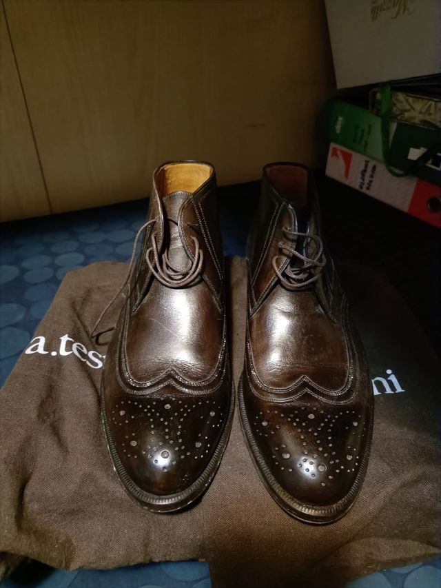 Scarpe A. Testoni in pelle marrone