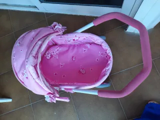 Carrito de juguete para niña color rosa