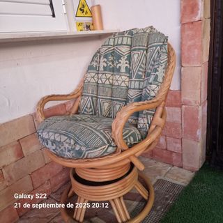 Sillón de Rattan con Cojines