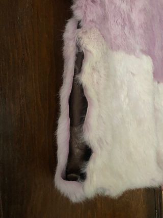 Chaleco pelo de conejo de peleteria niña.