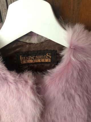 Chaleco pelo de conejo de peleteria niña.