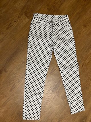 Pantalones tela vaquero  lunares