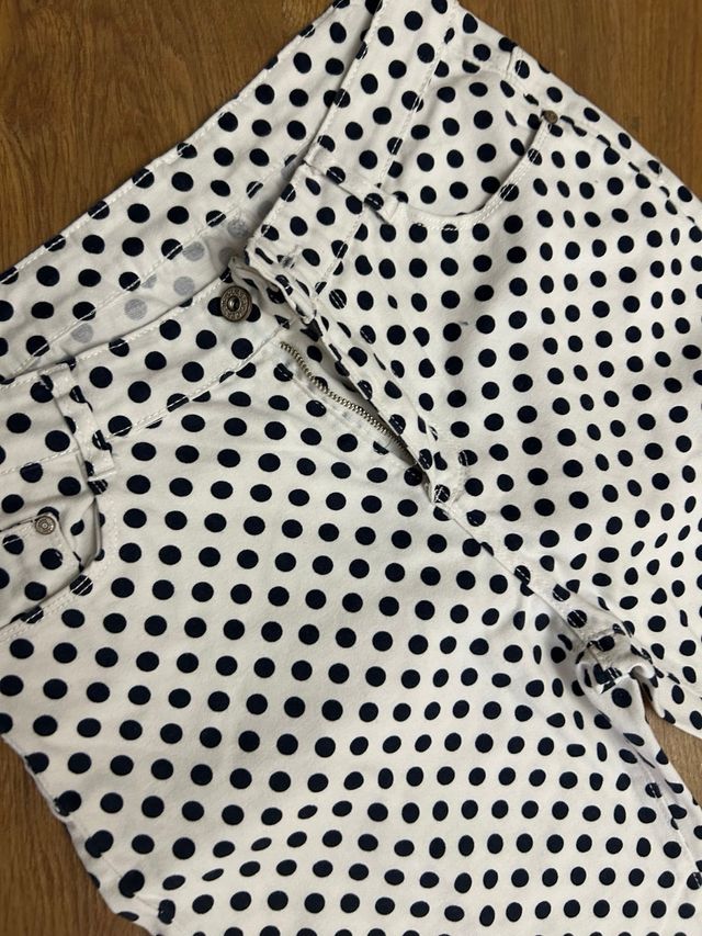 Pantalones tela vaquero  lunares