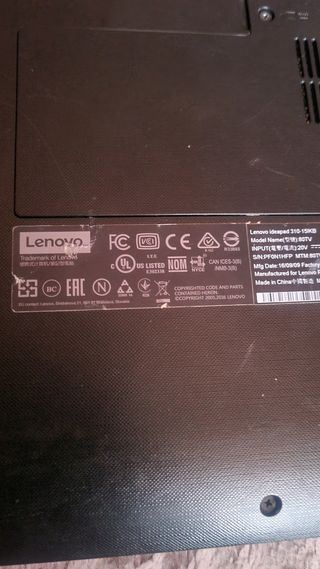 Portátil Lenovo Plata i5 8generacion i su cargador