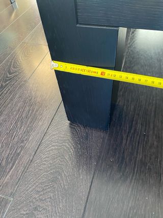 Mesa Centro Madera y Cristal Negra