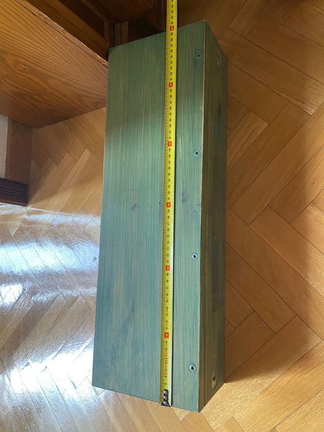 Perchero Estantería Madera Verde