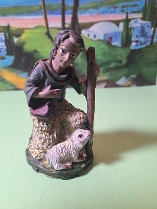 Figura Belén pastor con oveja