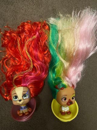 Muñecas con pelo de colores