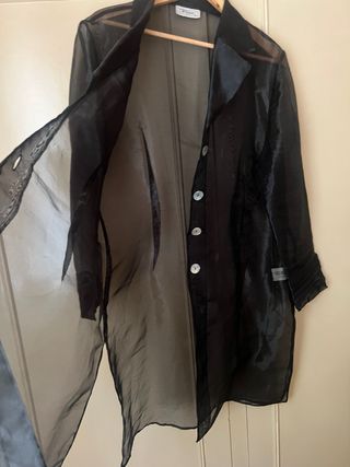 Chaqueta Gasa Fiesta Negra Talla Única
