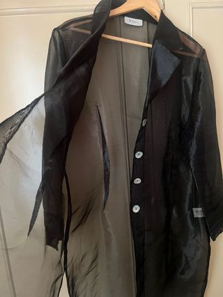 Chaqueta Gasa Fiesta Negra Talla Única