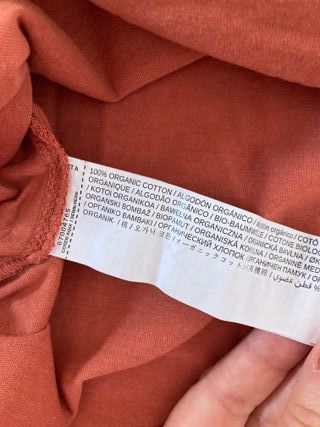 Camiseta Mango manga francesa color "ladrillo"