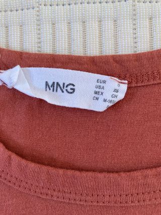 Camiseta Mango manga francesa color "ladrillo"