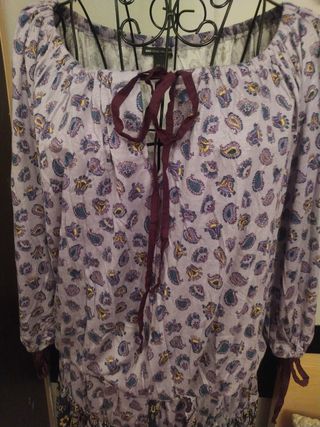 Vestido estampado cachemir morado